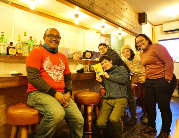 Cafe shoppers and guests enjoying talk