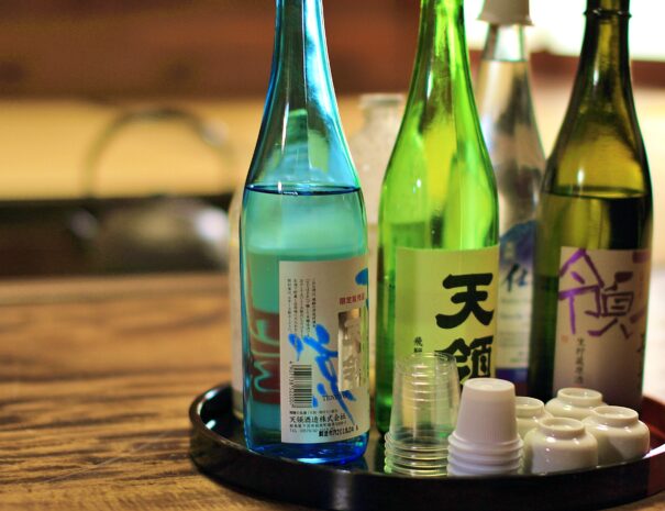 Super premium Japanse sake bottles