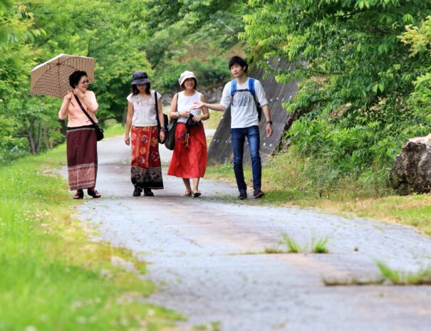 Walking tour in a rural par of Japan